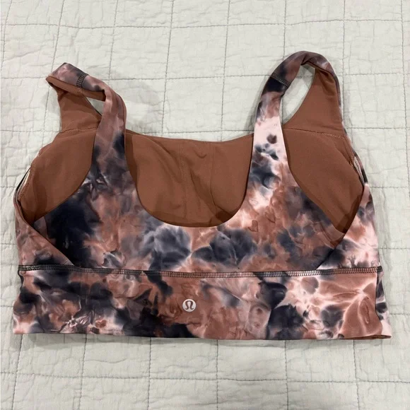 Lululemon Align Bra C/D Cup Diamond Dye Seashell Smoky Topaz Graphite Grey Sz 12 - Picture 2 of 4